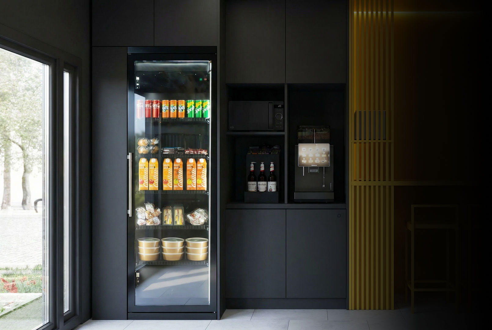 Refrigerator in the kitchen