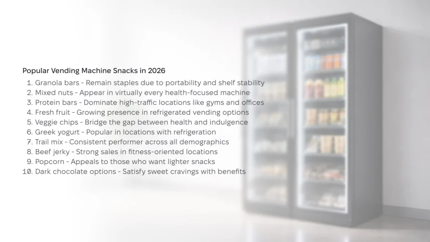 Popular micromarket / vending machine snack in 2026